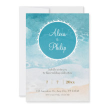 Strand, Hav Akvarell Bakgrund Bröllop