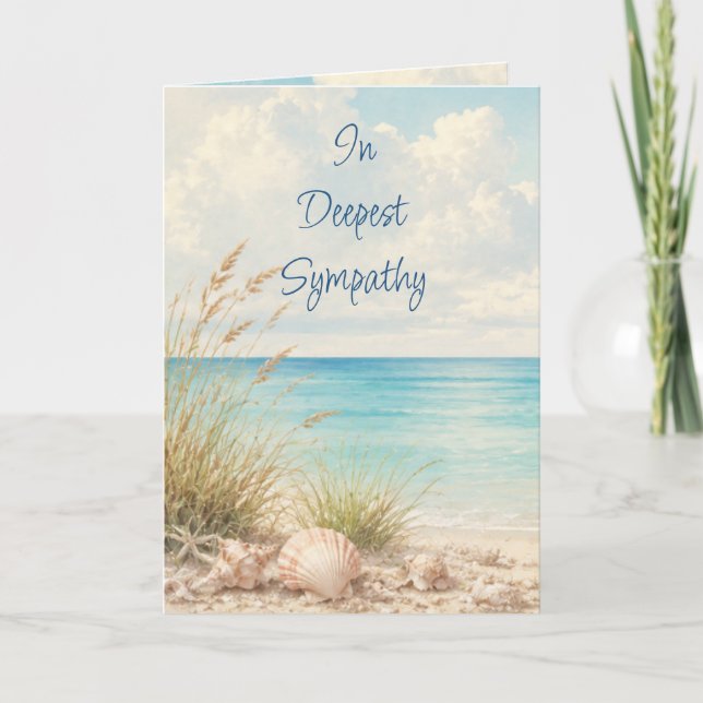 Strand Hav Ocean Tropisk Scen Sympati Kort (Framsida)