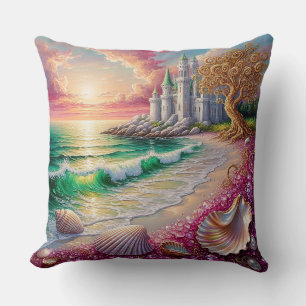 🌸 Strand Hav Skal Kust Dröm Stil 🌸 Kudde