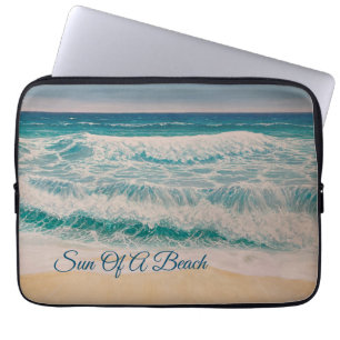 Strand Hav Surf Sol på en strand Laptop Fodral