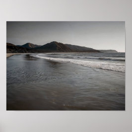 Strand Havsutsikt Ocean Kustlinje Foto Poster