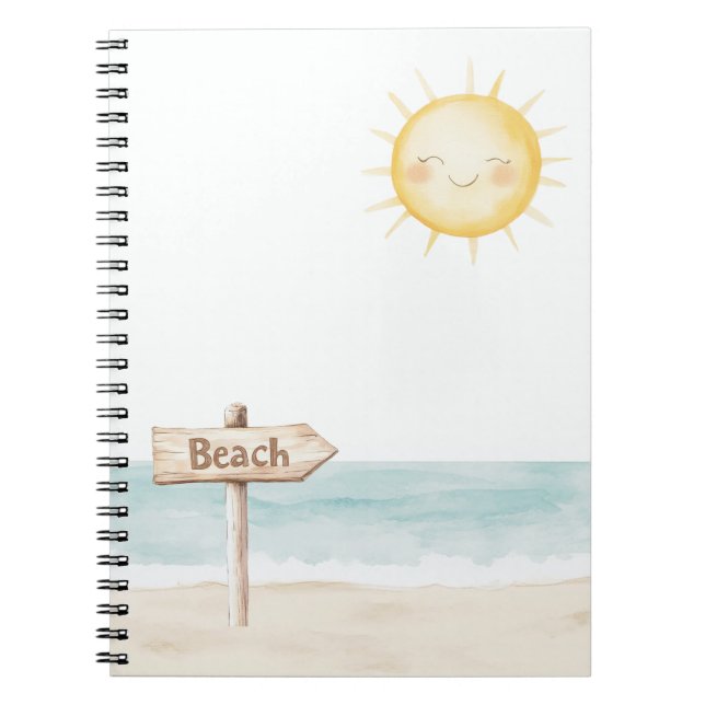 Strand Hitta Din Lyckliga Sol Anteckningsbok (Framsidan)