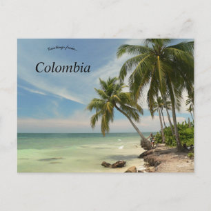 Strand i Colombia Vykort