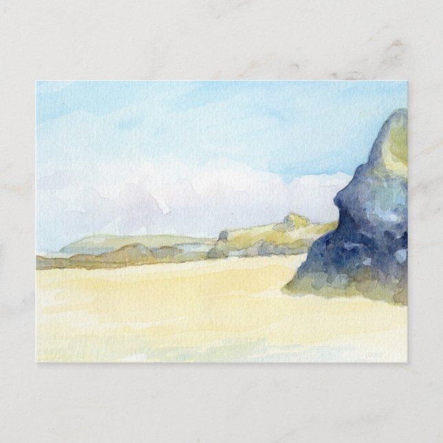 Strand i Ghinian - Cornwall Vykort (Framsida)