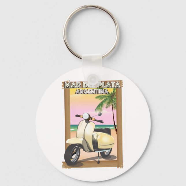 Strand i Mar del Plata Nyckelring (Framsida)