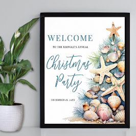 Strand Julfest Välkommen Poster