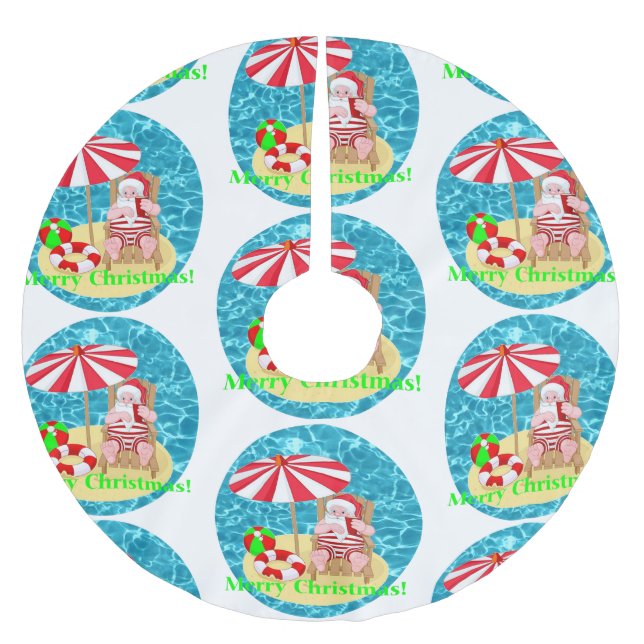 strand jultomten julgransmatta borstad polyester (Framsidan)