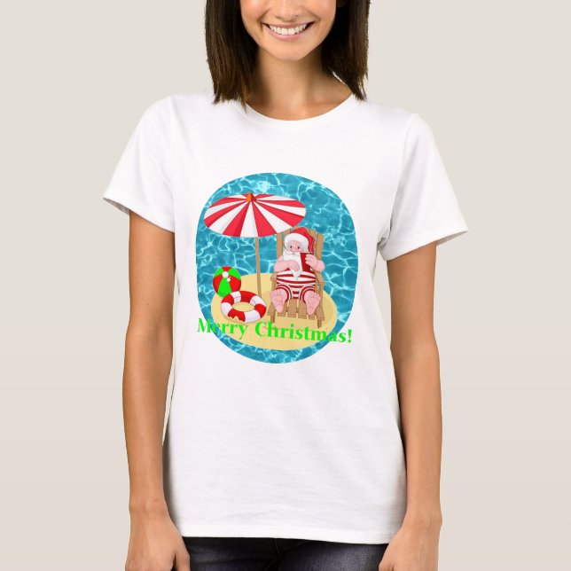 strand jultomten t shirt (Framsida)