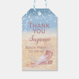 Strand Kust Skal Tack Party Favorit Presentetikett