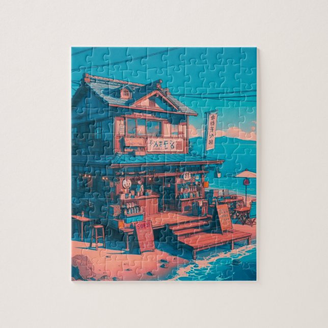 Strand Lofi Drömmar Pussel (Vertikal)