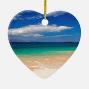 Strand Makena Maui Hawaii Julgransprydnad Keramik