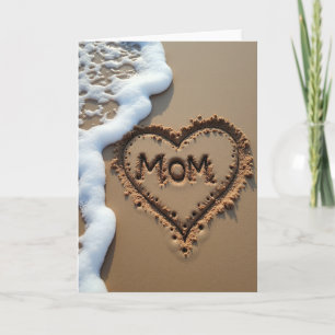 Strand Mamma Sand Hjärtat Kort