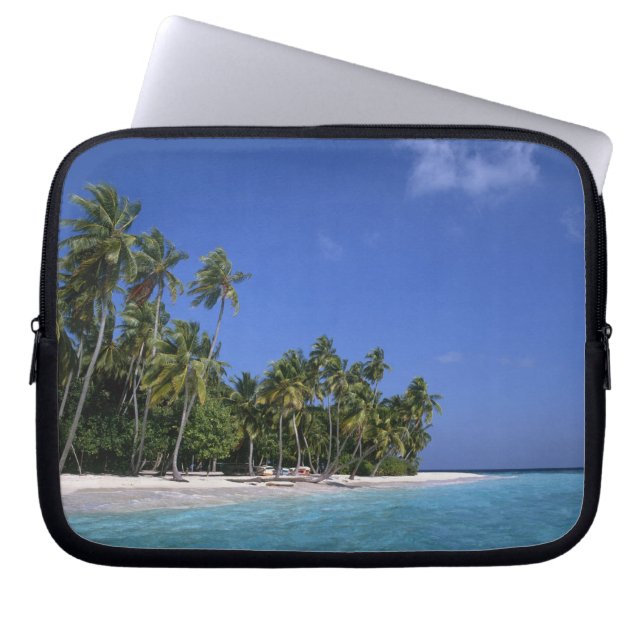 Strand med palmer, Maldiverna Laptop Fodral (Framsidan)