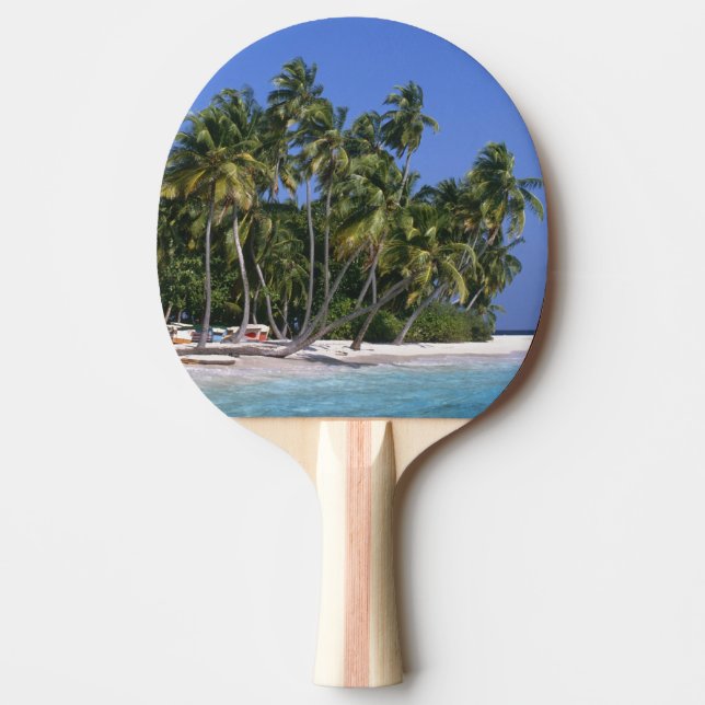 Strand med palmer, Maldiverna Pingisracket (Framsidan)