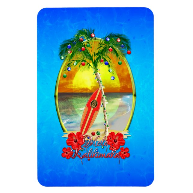 Strand Mele Kalikimaka Magnet (Vertikal)