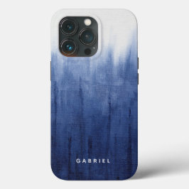 Strand Modern Blå och Vit Shibori Tie Dye 