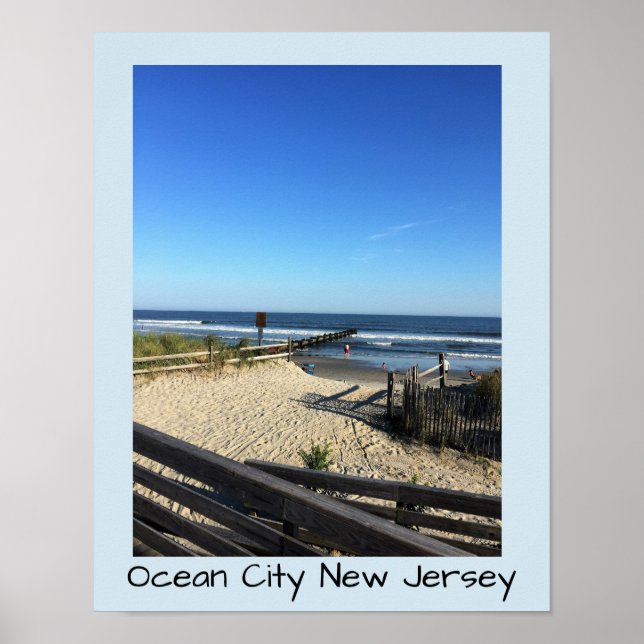 Strand Ocean City New Jersey Poster (Framsidan)