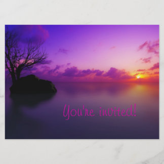 Strand och glitterinbjudan inbjudningar