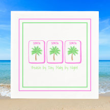 Strand om dagen Mahj om natten Kust Mahjong