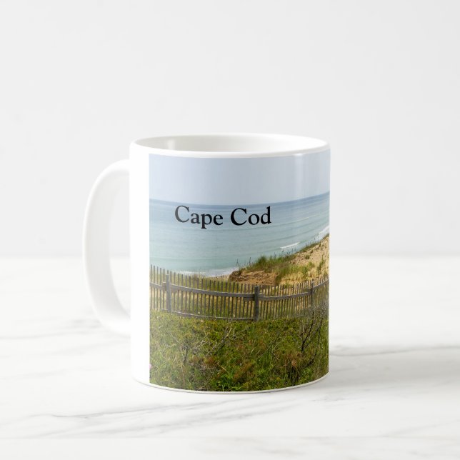 strand på Cape Cod Massachusetts Kaffemugg (Framsida vänster)