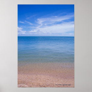 Strand på den låga tiden poster