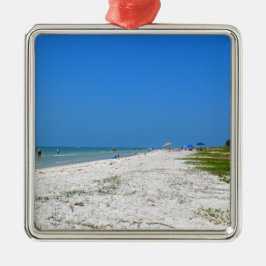 Strand på den Sanibel ön Julgransprydnad Metall