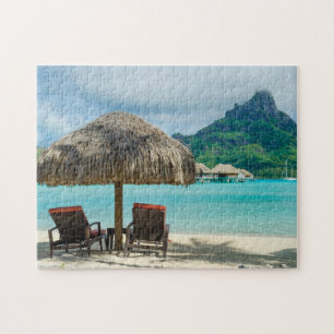 Strand på det Bora Bora pussel