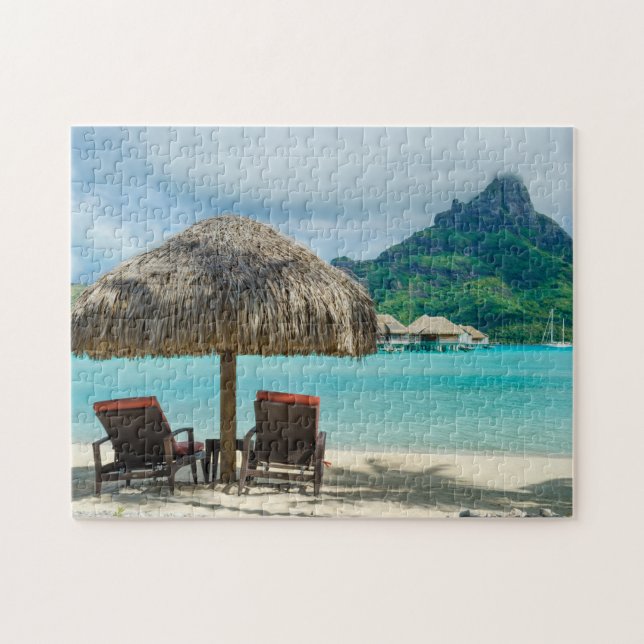 Strand på det Bora Bora pussel (Horisontell)