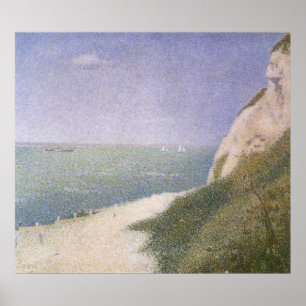 Strand på Honfleur av Georges Seurat, vintagekonst Poster