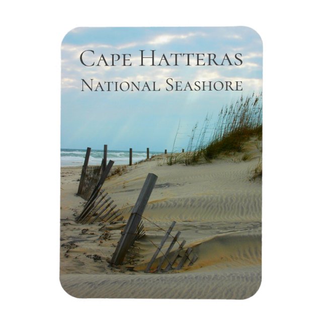 Strand på seashoren för uddHatteras medborgare, NC Magnet (Vertikal)
