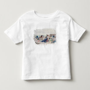 Strand på Yport, 1878 (olja på kanfas) T-shirt