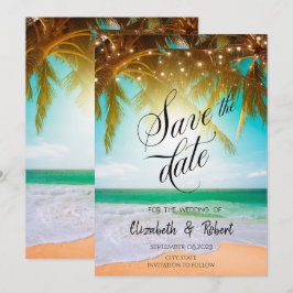 Strand,Palm,Sol,Strängljus Manus Spara Datum Datumet