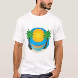 Strand Palmer Hängmatta T Shirt