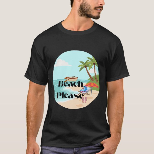 Strand Please – Sommarstämning T Shirt (Framsida)