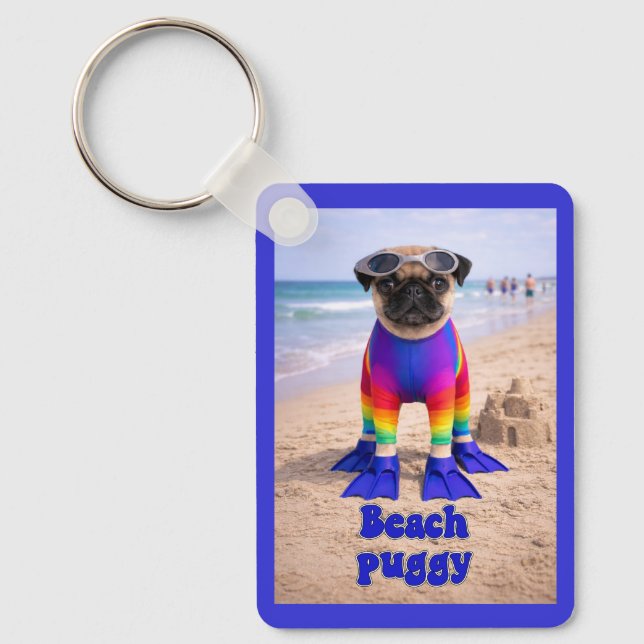 Strand Puggle Nyckelring (Framsida)