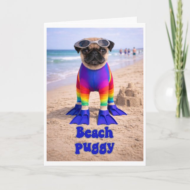 Strand Puggy Kort (Framsida)