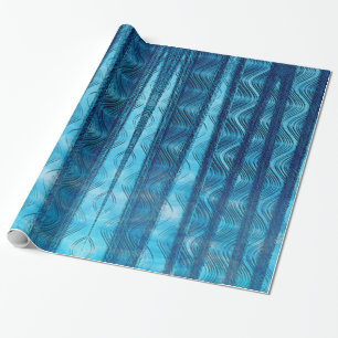 Strand Retro Blå Vågor Vintage Cool Inpackningspap Presentpapper