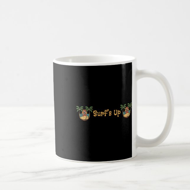 Strand Rolig Sol Surfande Skelett Jacksonville Bea Kaffemugg (Höger)