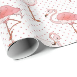 Strand Rosa Flamingo mönster presentpapper