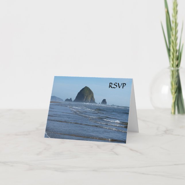 Strand RSVP-kort Inbjudan (Framsida)