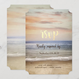 Strand Sand Himmel RSVP Inbjudningar