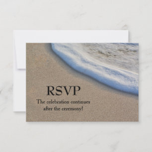 Strand Sand och Havs Skum Bröllop RSVP OSA Kort