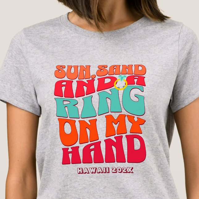 Strand Sängkammare Party Groovy Sol Sand Ring T Shirt (Skapare uppladdad)
