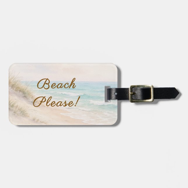 Strand semester hav ocean bagagebricka (Horisontell Framsida)
