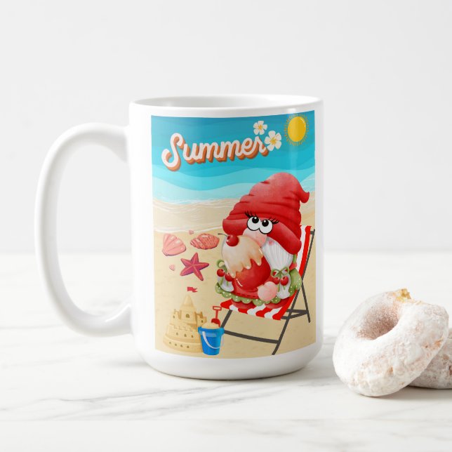 strand, semester kaffemugg (Med munk)