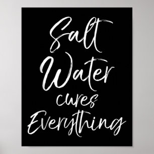 Strand Semesterang Quote Hav Present Saltvatten S  Poster