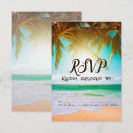 Strand,Sol,Palm RSVP  Inbjudningar