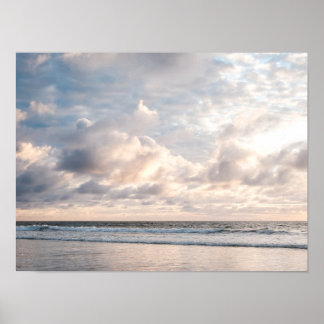 Strand solnedgång foto i San Diego, Kalifornien Poster