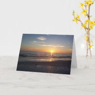 Strand Solnedgång Grattiskort Kort