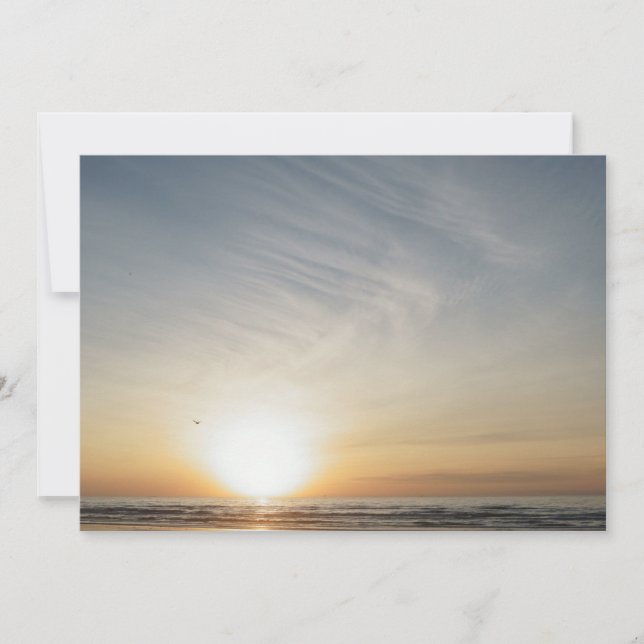 Strand Solnedgång Soluppgång Firande Lägg Till Din Inbjudningar (Framsida)